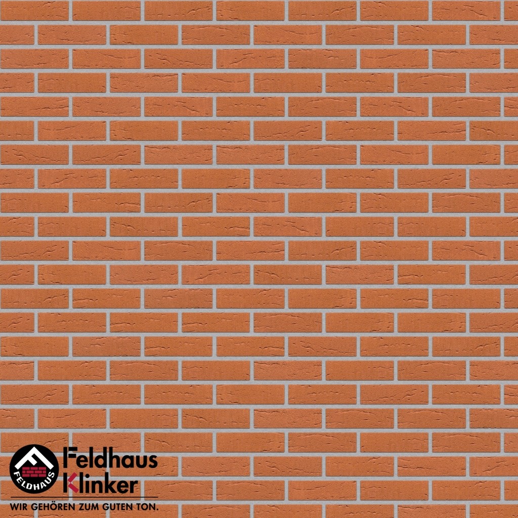 Клинкерная фасадная плитка Feldhaus Klinker R227 Terracotta rustico рельефная NF9, 240*9*71 мм