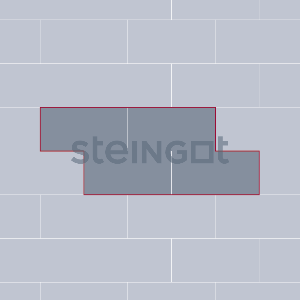 Тротуарная плитка Плита 600*300 "Bianco Nero" 80 мм, STEINGOT